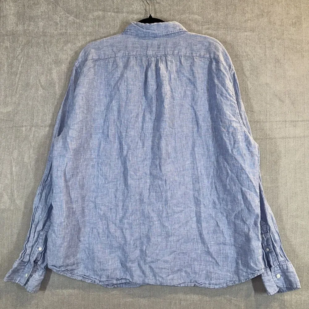 J.Crew Mens Slim Baird McNutt Irish Linen Shirt XXL Button Down